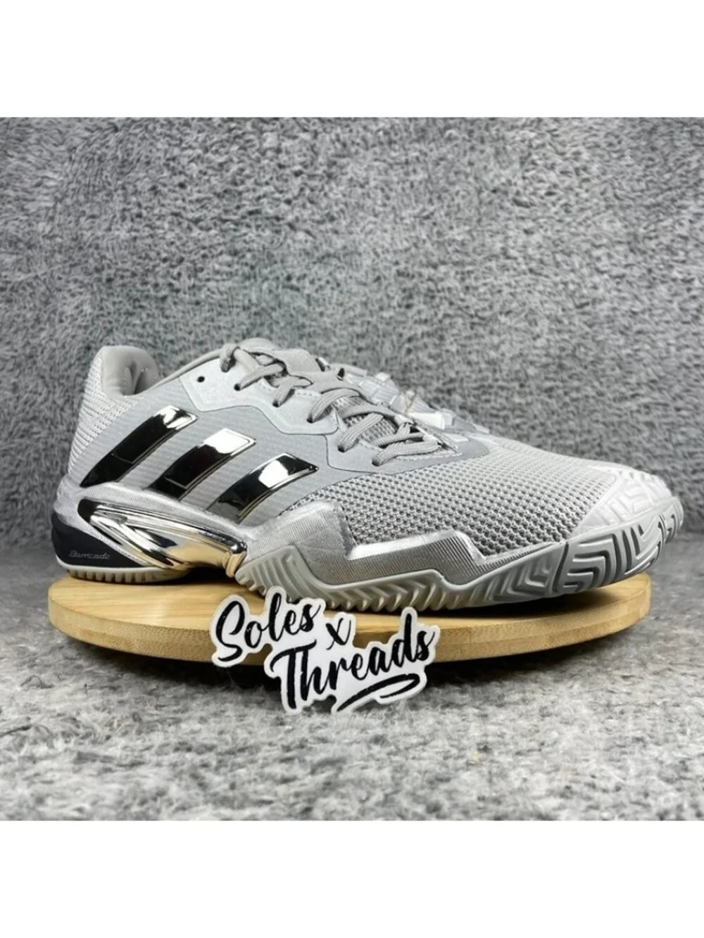 Adidas Barricade 13 25th Anniversary Tennis Size 11 Men Metallic Silver JR1973